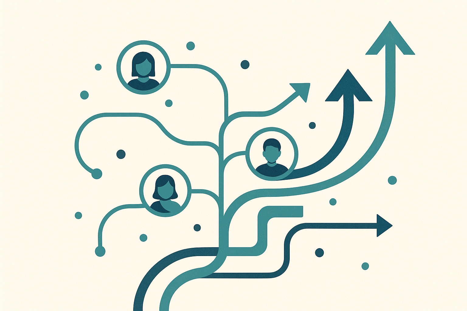 Abstract illustration of pathways and support